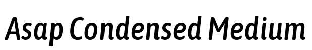 Asap Condensed Medium Font Image