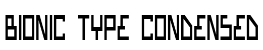 Bionic Type Condensed Font Image