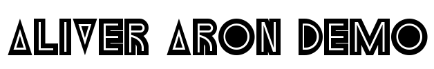 Aliver Aron Demo Font Image