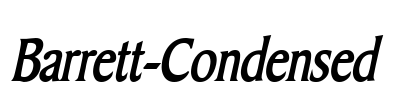 Barrett-Condensed Font Image
