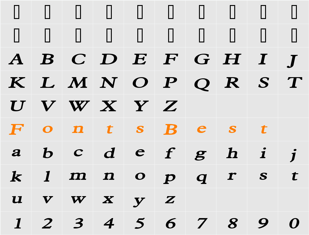Nadine Character Map