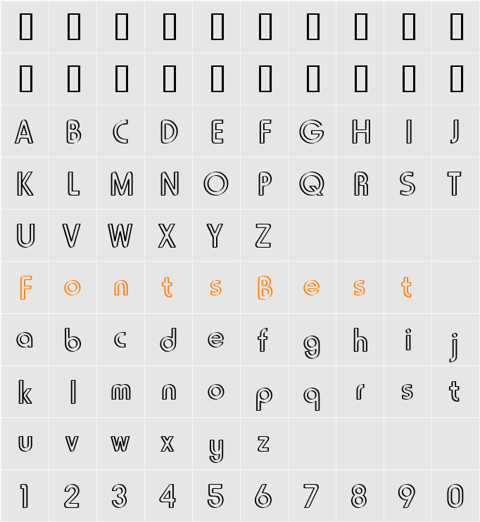 JI-Louped Character Map