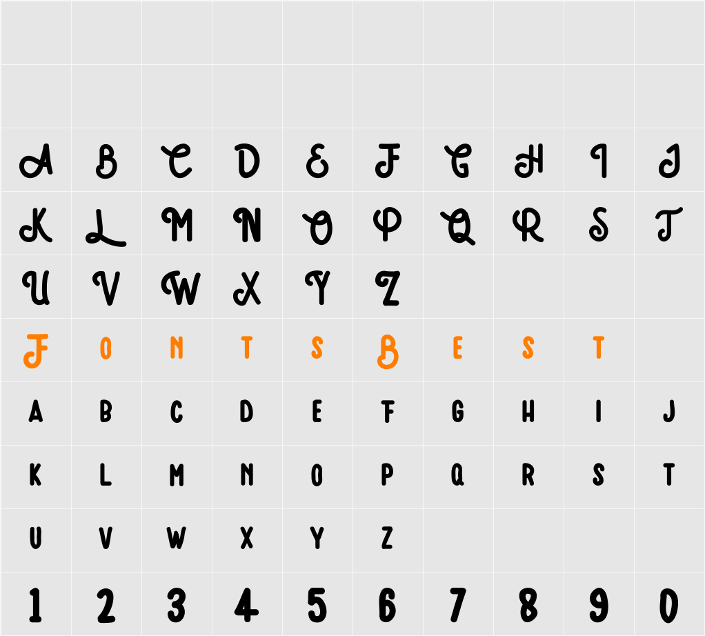 Amatir Character Map