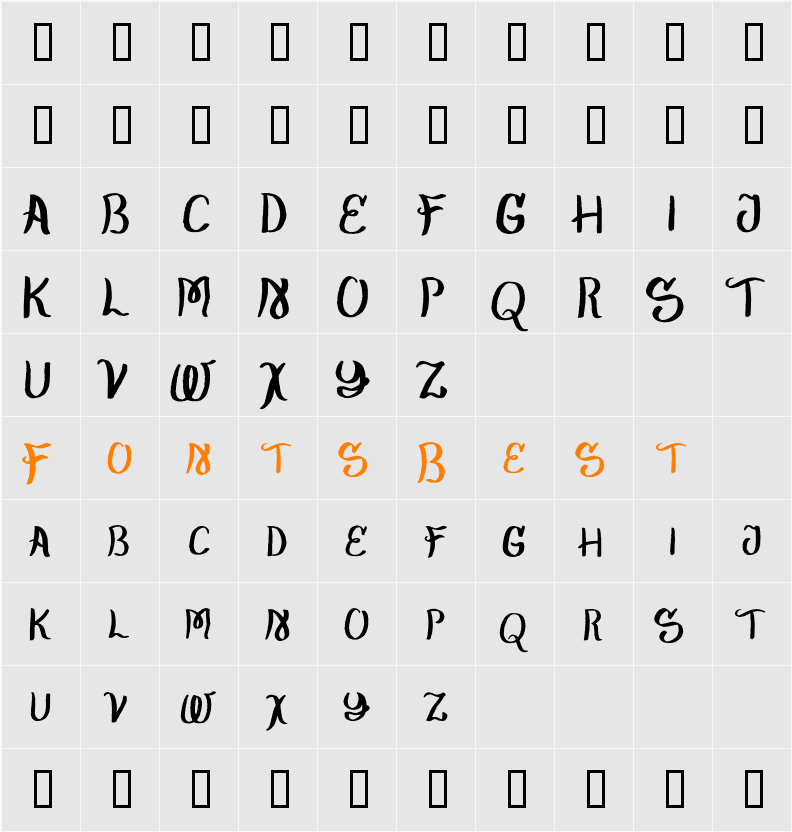 Cheap Frames Character Map