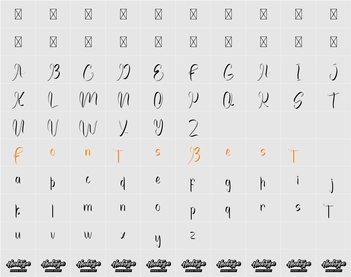 Achilleas Demo Character Map