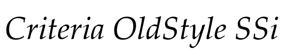 Criteria OldStyle SSi