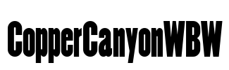 CopperCanyonWBW Font Image