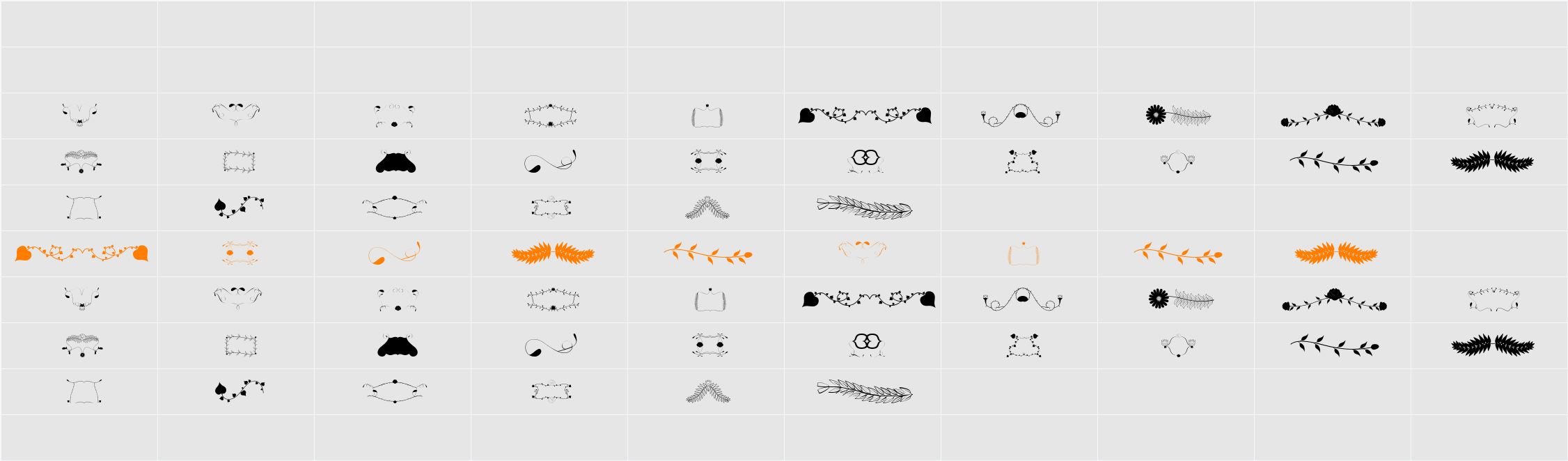 Florality Character Map