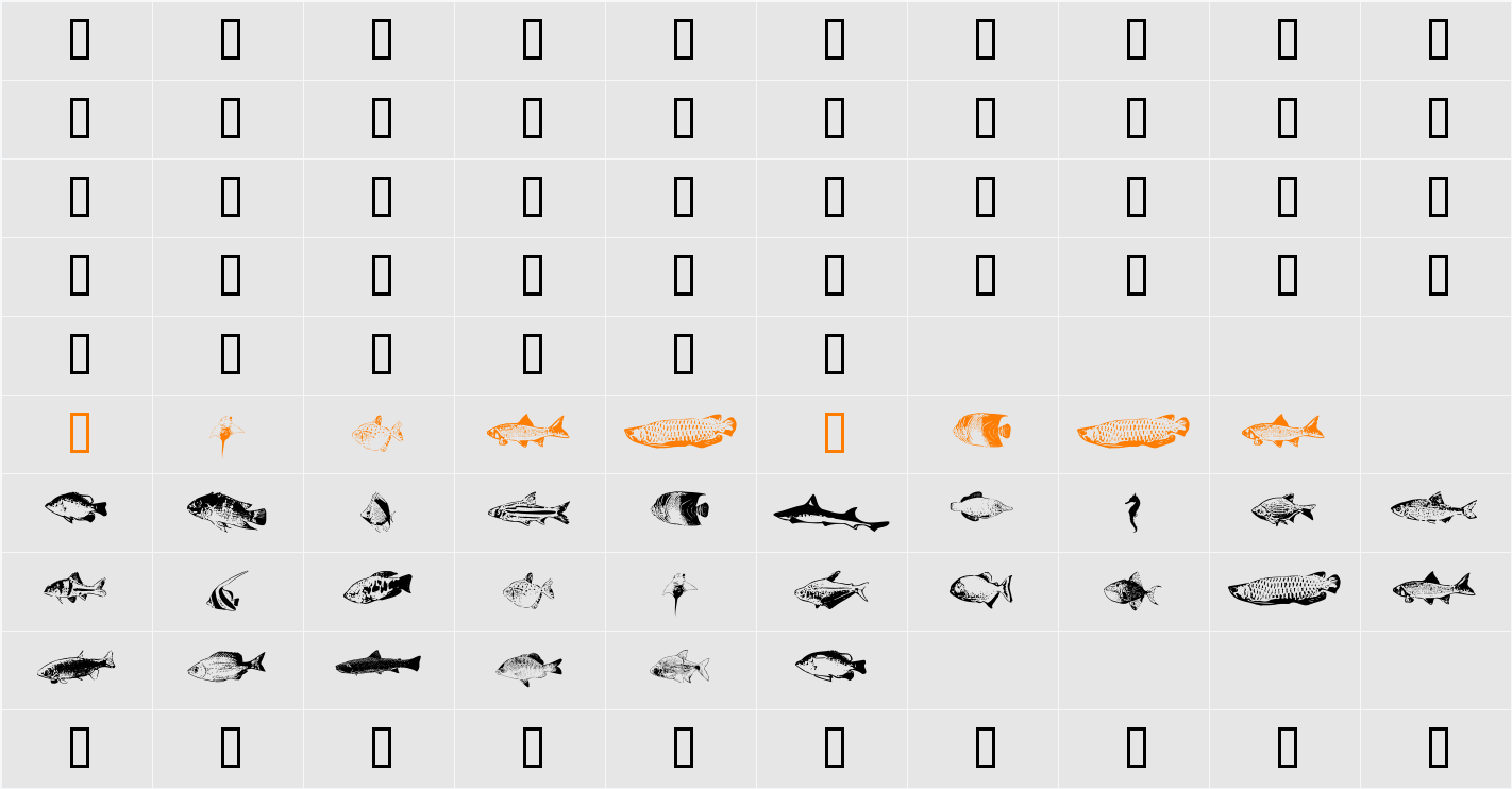 FishyPrint Two AOE  Character Map