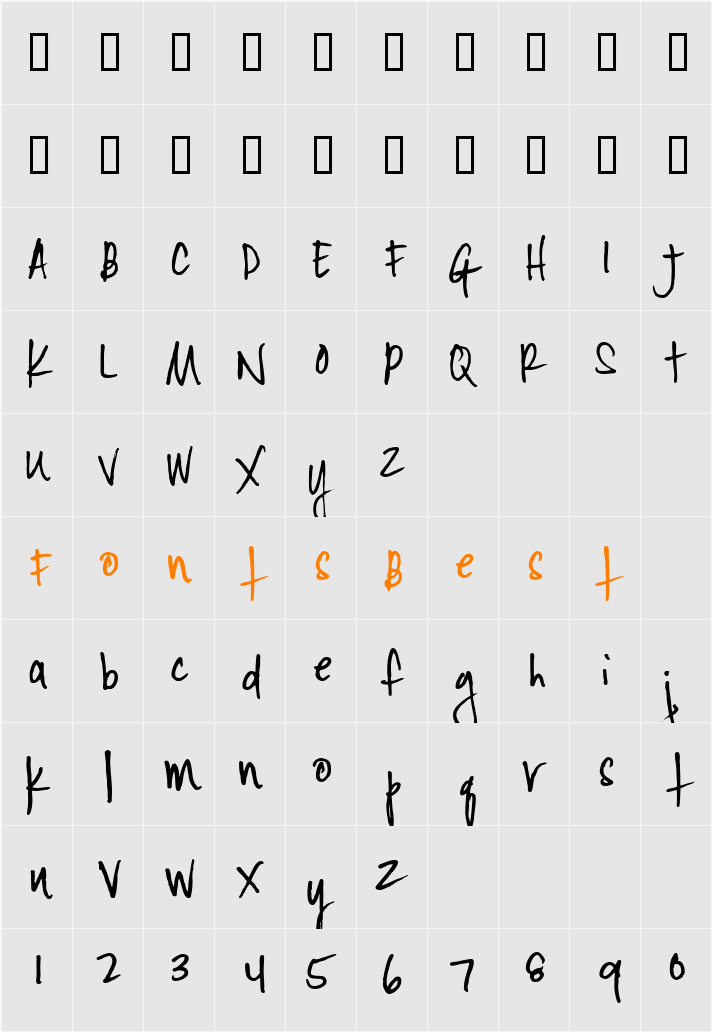 CinahandAlternate Character Map