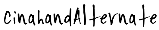 CinahandAlternate Font Image