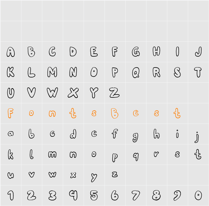 80er Teenie Demo Character Map