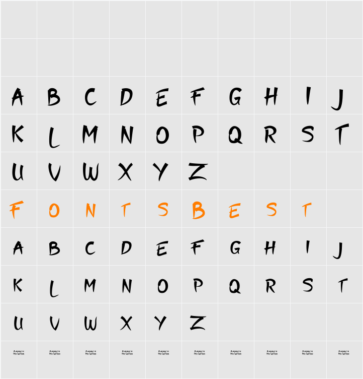 Moyko Character Map