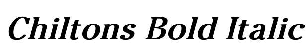 Chiltons Bold Italic Font Image