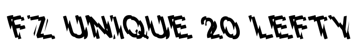 FZ UNIQUE 20 LEFTY Font Image
