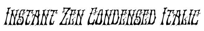 Instant Zen Condensed Italic