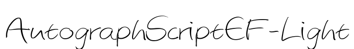 AutographScriptEF-Light Font Image