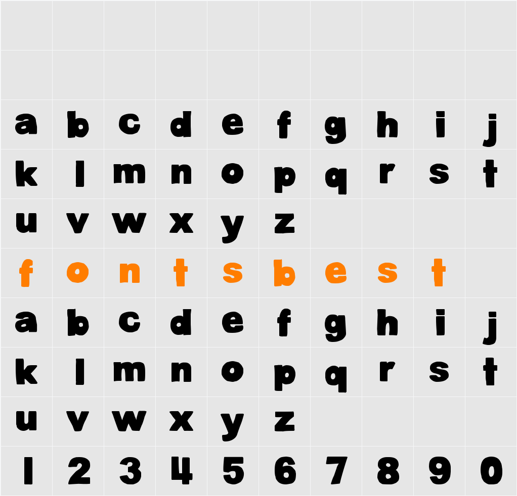 DJB BellyButton-Innie Character Map