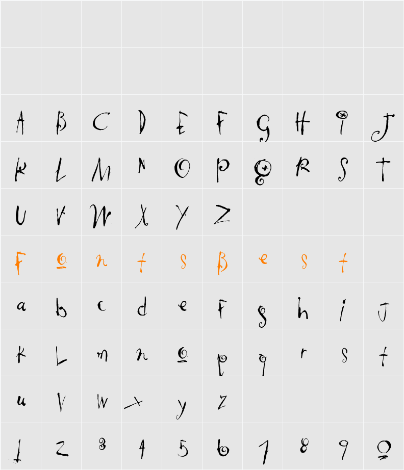 BonGuia Character Map