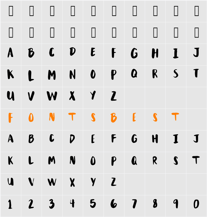MixBrush Character Map