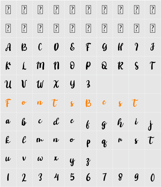 Ashifa Character Map