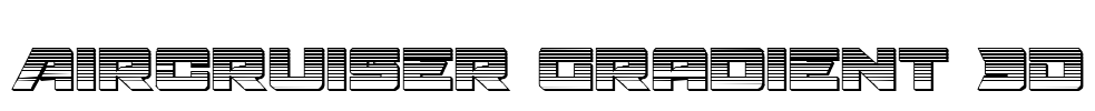 Aircruiser Gradient 3D Font Image