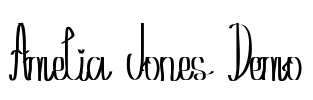 Amelia Jones Demo Font Image