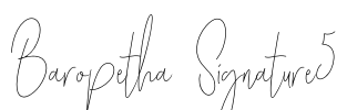 Baropetha Signature5 Font Image