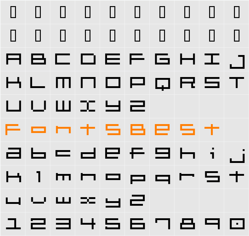 brickle Character Map