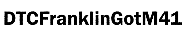 DTCFranklinGotM41 Font Image