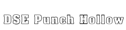 DSE Punch Hollow Font Image