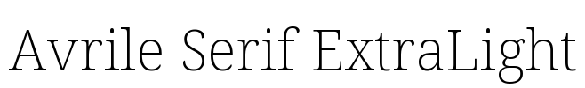 Avrile Serif ExtraLight Font Image