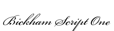 Bickham Script One Font Image