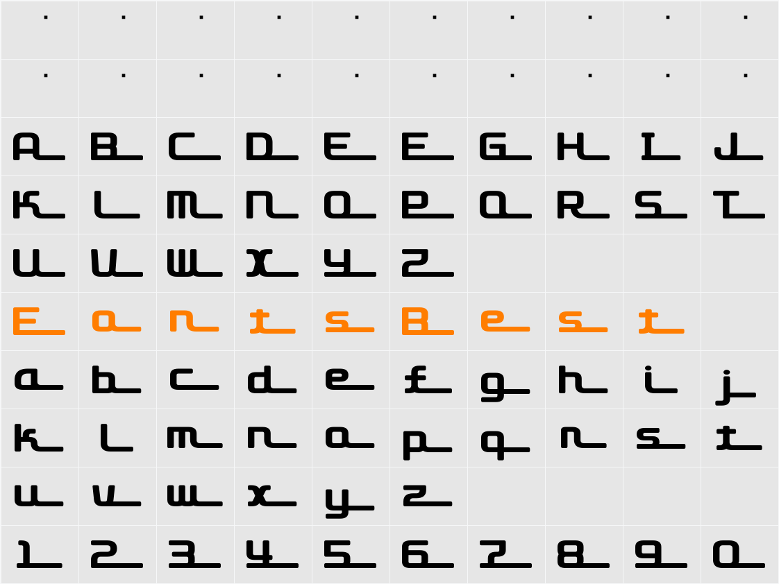 D3 Roadsterism Long Character Map