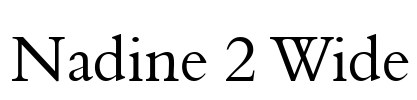 Nadine 2 Wide Font Image