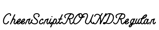 CheerScriptROUNDRegular Font Image