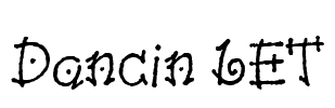 Dancin LET Font Image