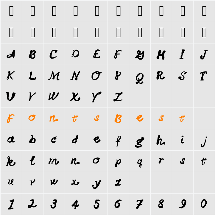 ChiffonBows Character Map