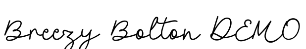 Breezy Bolton DEMO Font Image