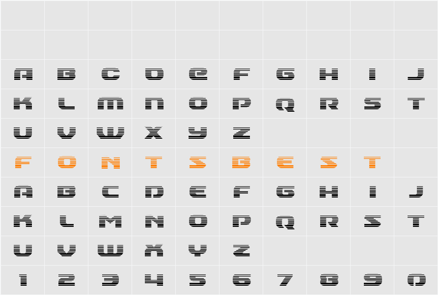 Annapolis Gradient Character Map