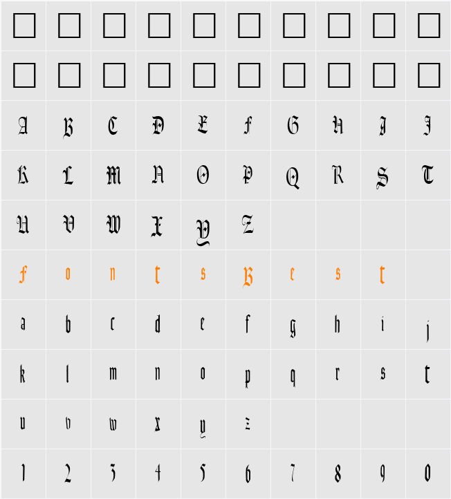 Celebrate Character Map