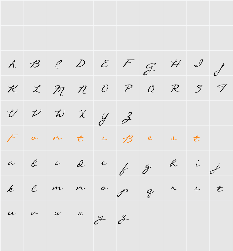 Callie Hand Character Map
