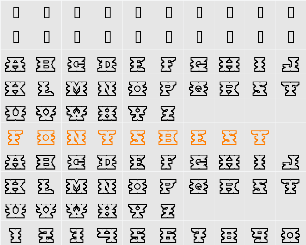 Montezuma Character Map