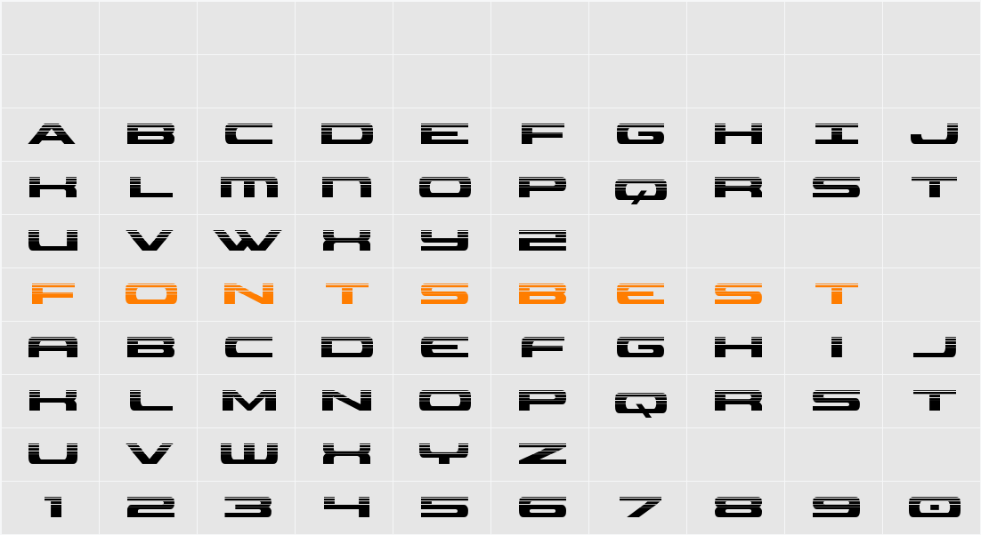 Classic Cobra Halftone Character Map