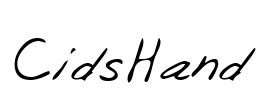 CidsHand Font Image