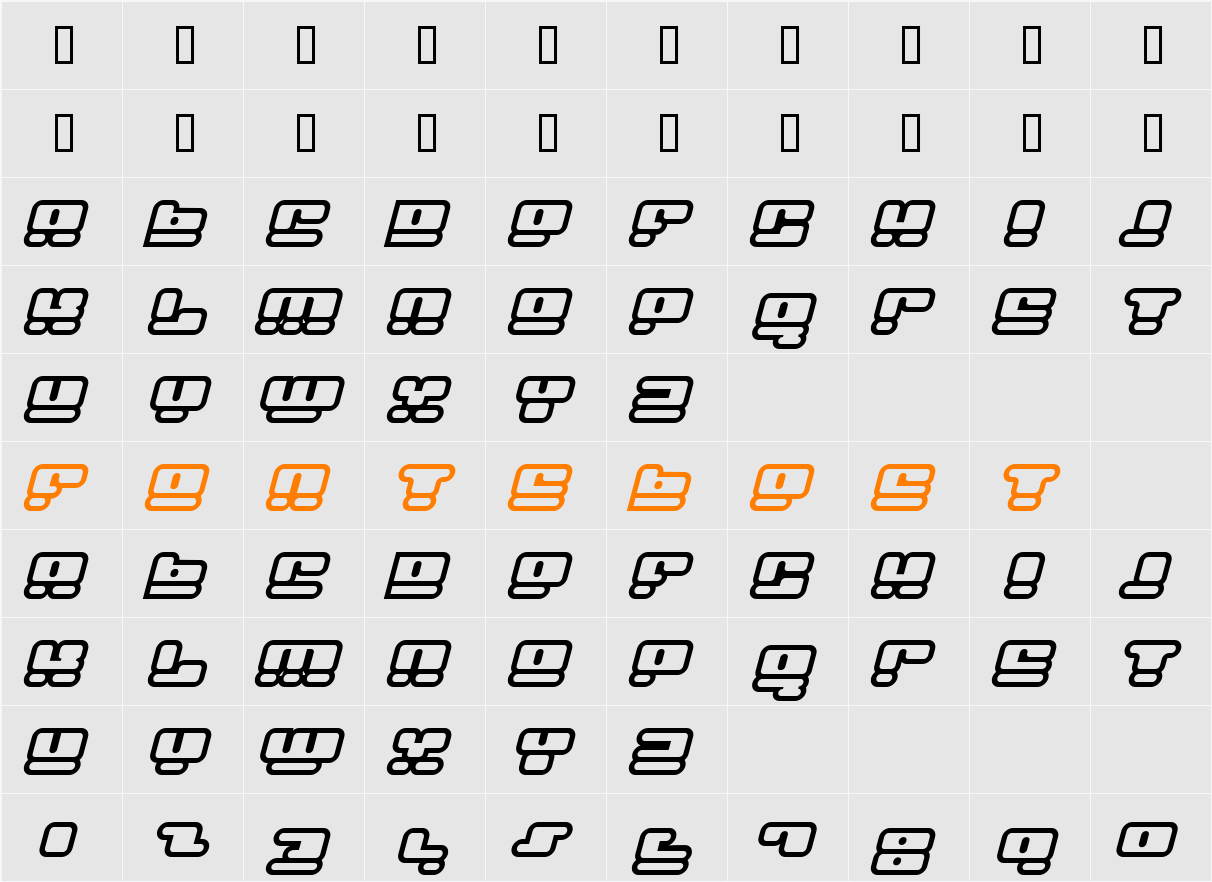 JI-Muntin Character Map