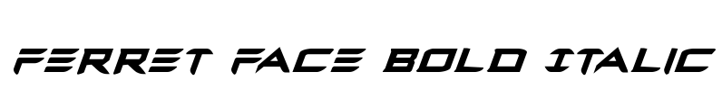 Ferret Face Bold Italic Font Image