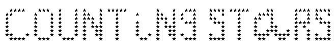Counting Stars Font Image