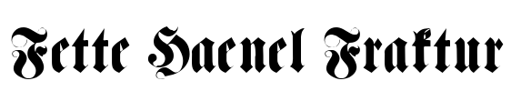 Fette Haenel Fraktur Font Image