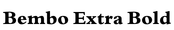 Bembo Extra Bold Font Image